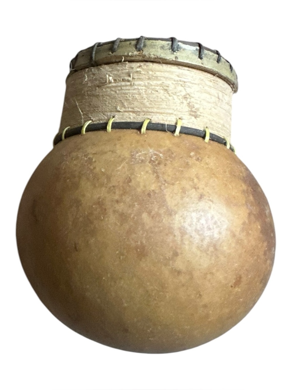 Handmade African Calabash Trinket Box with Lid – Ivory Coast Gourd Container
